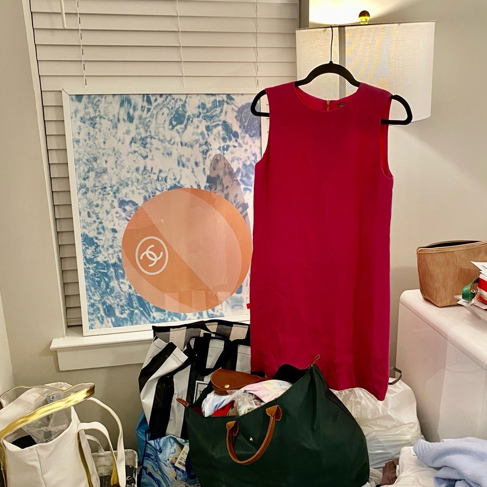 EUC Vince 100% Silk Pink Sleeveless Dress 6